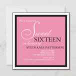 Elegant Sweet Sixteen Pink Invitation<br><div class="desc">A beautifully elegant party invitation in a pretty shade of pink.</div>