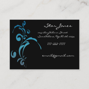 Elegant Swirl Business Card - -