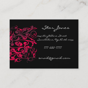 Elegant Swirl Business Card -Purple