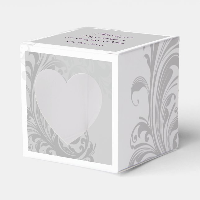 Elegant Swirl Favour/Gift Box (Front Side)