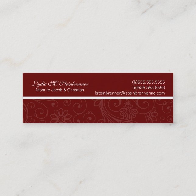 Elegant Swirl Mummy Cards (Front)