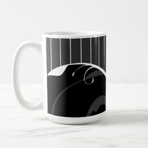 Elegant Swirls Black and White Coffee Mug