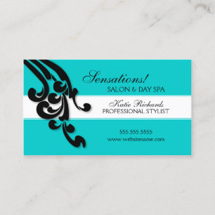 Elegant Swirls Salon Appointment Card