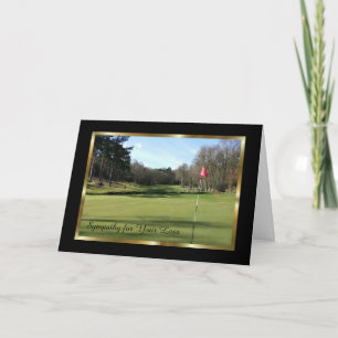 Elegant Sympathy Card for a Man who Loved Golf