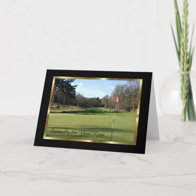 Elegant Sympathy Card for a Man who Loved Golf (Front)