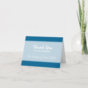 Elegant Sympathy Thank You Choose your colour 3 Card