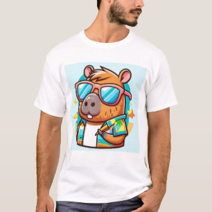 ELEGANT T-SHIRT-cute Squirrel with Glasses T-Shirt