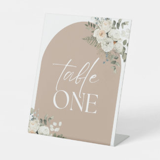 Elegant Table Numbers for Wedding Pedestal Sign