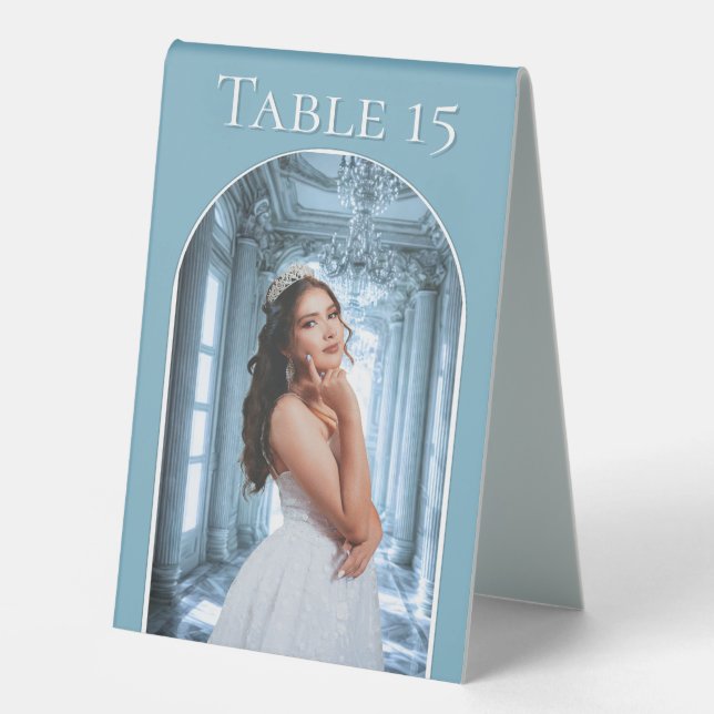 Elegant Table Sign - Quinceañera Party Decorations (Front)
