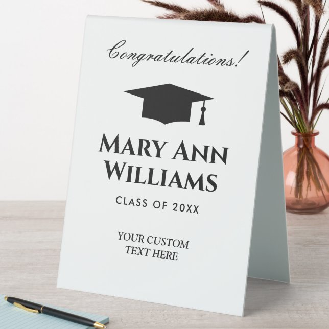 Elegant table top sign for graduation party (In SItu (Table))