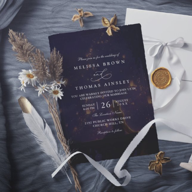 Elegant Tangled Lanterns Modern Chic Wedding Invitation (Creator Uploaded)