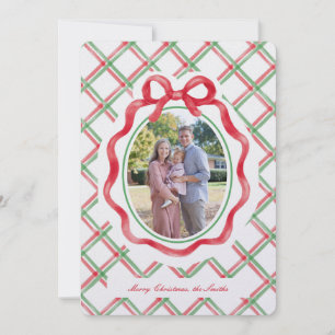 Elegant Tartan Christmas Photo Card