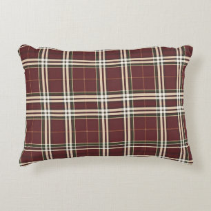 Elegant Tartan-Inspired Decorative Cushion