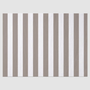 Elegant Taupe and White Striped Pattern Tissue Paper