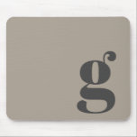 Elegant Taupe Brown Grey Minimalist Retro Monogram Mouse Pad<br><div class="desc">Elegant Taupe Brown Grey Minimalist Retro Monogram Mouse Pad</div>