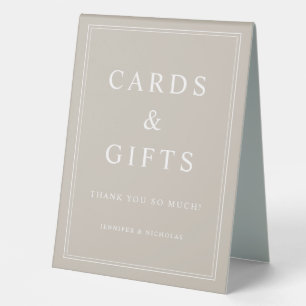 Elegant Taupe Cards And Gifts Wedding