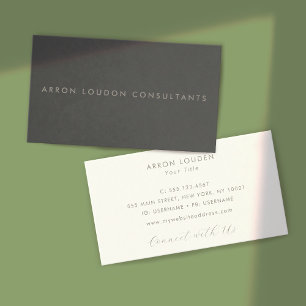 Elegant  Taupe Grey Suede Look Professional  Business Card