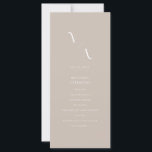 Elegant Taupe Modern Minimalist Wedding Program<br><div class="desc">Modern wedding programs with elegant minimalist design in taupe colour.</div>