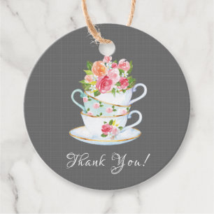 Elegant Tea Bridal Shower Favour Gift Tag