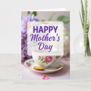 Elegant Tea Happy Mothers Day Card