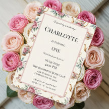 Elegant Tea Party Birthday Invitation for Girls