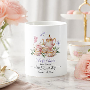 Elegant Tea Party Butterflies Baby Shower  Coffee Mug