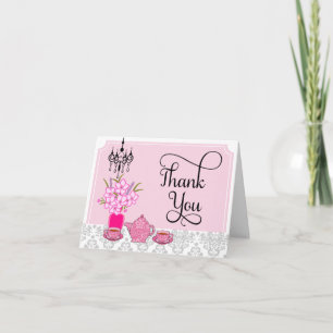 Elegant Tea Party Thank You Card