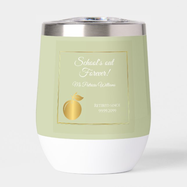 Elegant Teachers Golden Pastel Retirement Party  (Front)