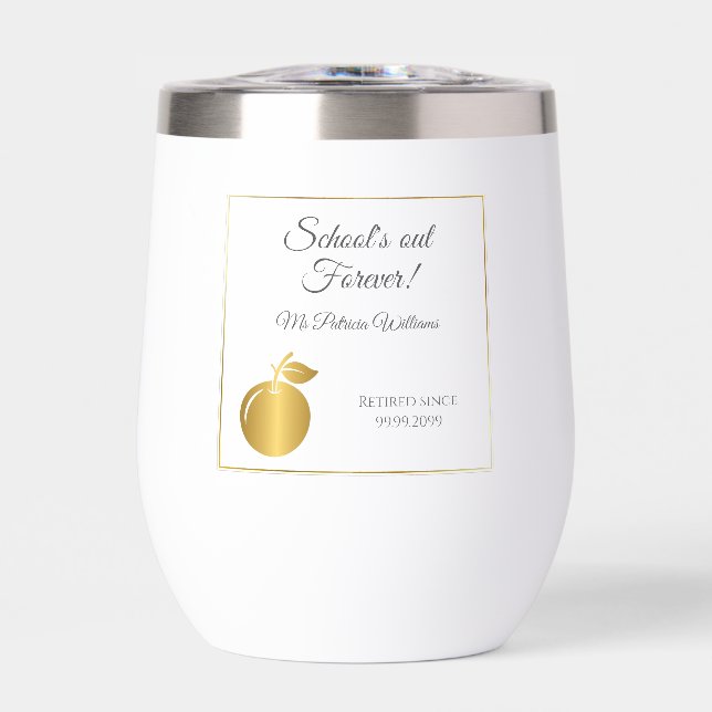 Elegant Teachers Golden Pastel Retirement Party  (Front)