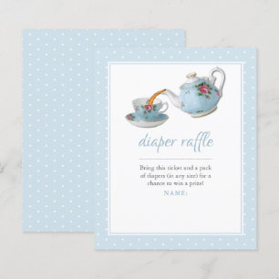 Elegant Teacup Baby Shower Tea Party Diaper Raffle