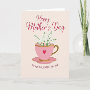 Elegant Teacup Blossom Art Card