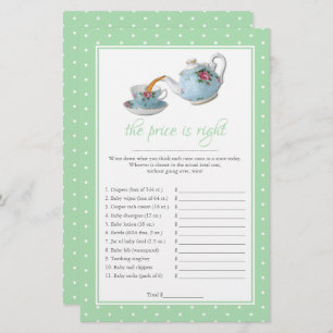 Elegant Teacups Baby Shower Tea Party Game