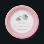 Elegant Teacups Baby Shower Tea Party Paper Plate<br><div class="desc">Celebrate in style with these trendy baby shower paper plates. The design is easy to personalise with your own wording and your family and friends will be thrilled when they see these fabulous party plates.</div>