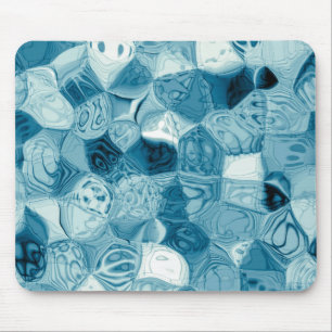 Elegant Teal Abstract Geometrical Shapes Artwork   Mouse Pad