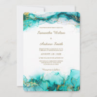 Elegant Teal and Gold Wedding