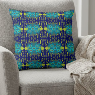 Elegant Teal And Navy  Cushion