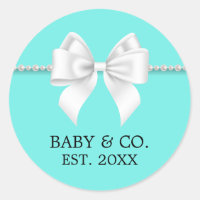 Elegant Teal Aqua Tiffany Theme Baby Shower
