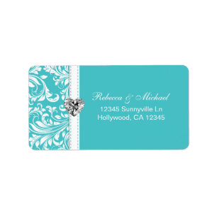 Elegant Teal Blue Address Labels