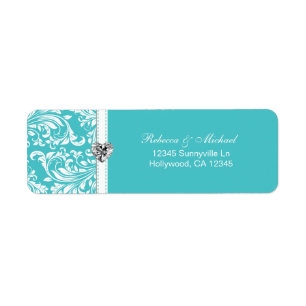 Elegant Teal Blue Address Labels