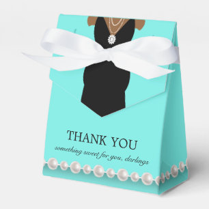 Elegant Teal Blue Ethnic Tiffany Theme Baby Shower Favour Box