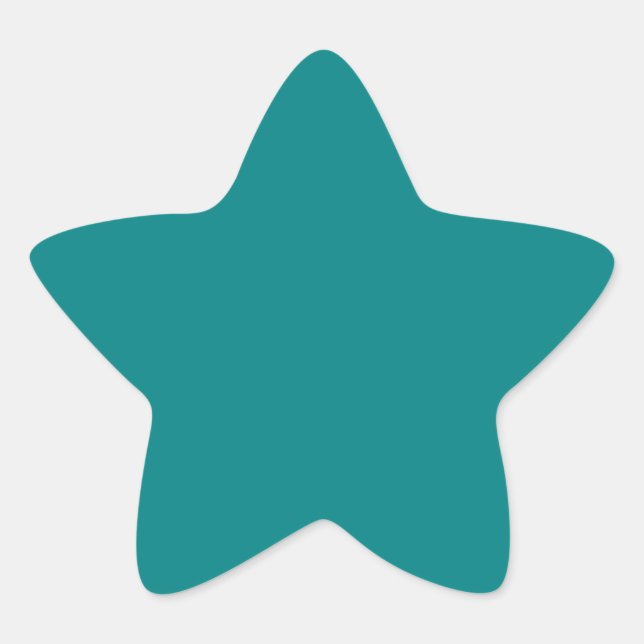 Elegant Teal - Fashion Colour Trends. Solid Colour Star Sticker (Front)