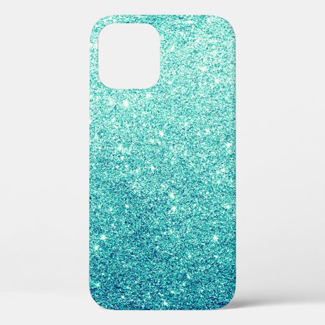 Elegant Teal Glitter Case-Mate iPhone Case (Back)