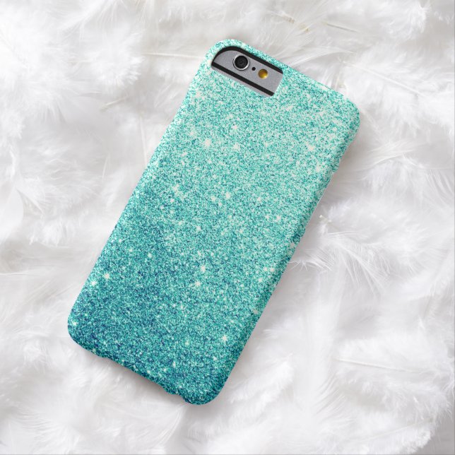 Elegant Teal Glitter Luxury iPhone 6 Case (In Situ)
