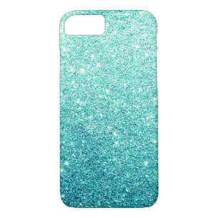 Elegant Teal Glitter Luxury iPhone 7 Case