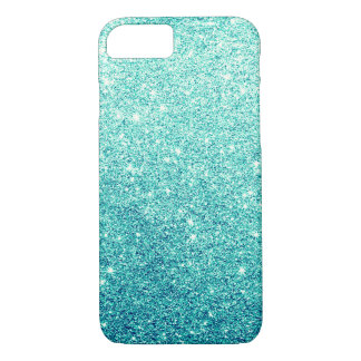 Elegant Teal Glitter Luxury iPhone 7 Case