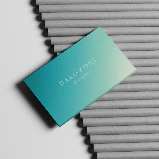 Elegant teal gradient business card (Creator Uploaded)