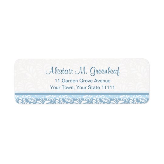 Elegant Teal Green Arts & Crafts Return Address Return Address Label