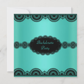 ELEGANT TEAL GREEN BACHELORETTE PARTY INVITATION