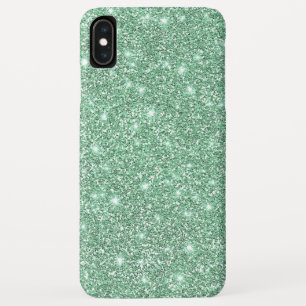 Elegant Teal Green Faux Glamorous Glitter iPhone XS Max Case