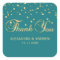 Elegant TEAL Green Gold Wedding Thank You